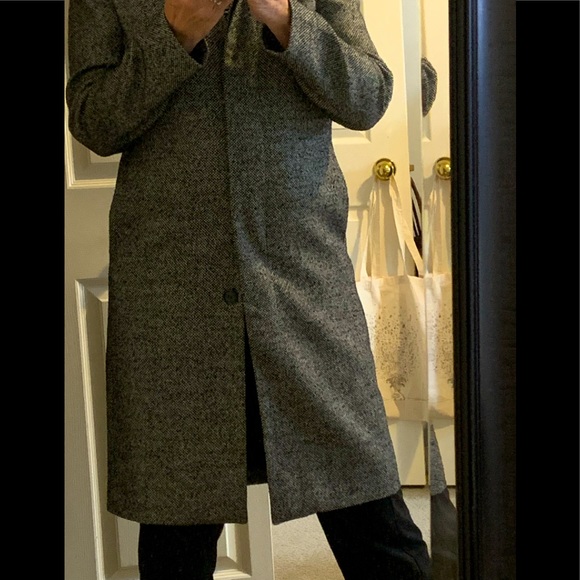 Italian tweed wool classic light coat - Picture 2 of 13